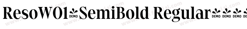 ResoW01-SemiBold Regular字体转换